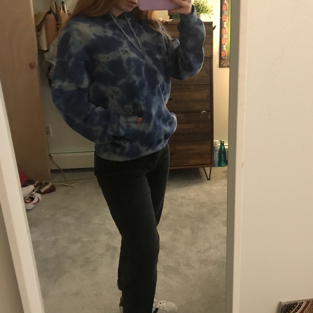 Blue Tie-Dye Hoodie